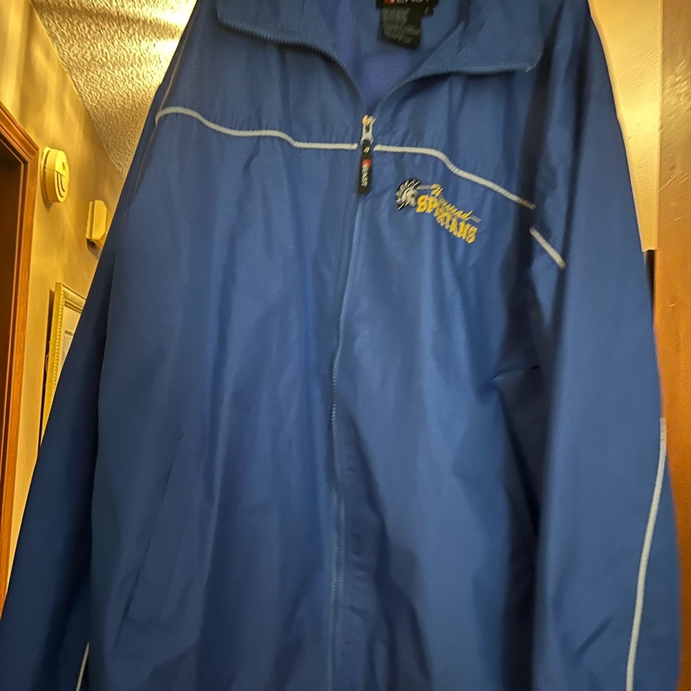 Homestead Spartans Royal Blue Full Zip Windbreaker Jacket Size Large